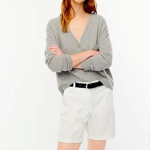 J Crew classic white chino shorts